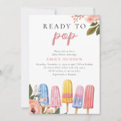 Popsicle Ready to Pop Baby Shower Einladung (Vorderseite)