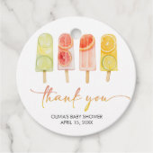 Popsicle Ready to Pop Baby Shower Geschenkanhänger (Vorderseite)