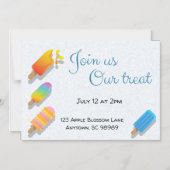 Popsicle schließt sich uns unserer Leckerei an Magneteinladung (Vorderseite)