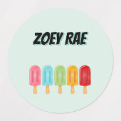 Popsicle School Name Labels Etiketten (Design 1)