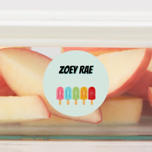 Popsicle School Name Labels Etiketten (Befestigt)