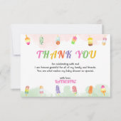 Popsicle Sie ist bereit zum Pop Dankeskarte (Vorderseite)