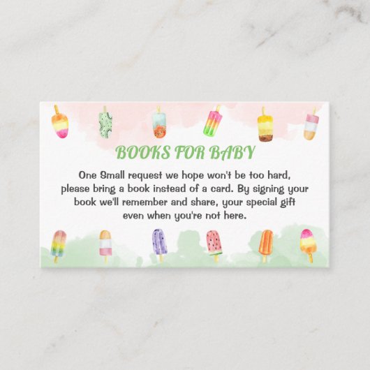 Popsicle Sie ist bereit zum Pop von Kinderbüchern Begleitkarte (Vorderseite)