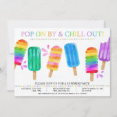 Popsicle Summer Einladung, Summer Party Neighborh Einladung (Vorderseite)