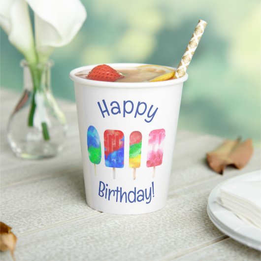 Popsicle Summer Party Pappbecher (In Situ)