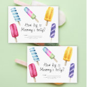 Popsicle Wie groß ist das Bauchspiel von Mama Begleitkarte