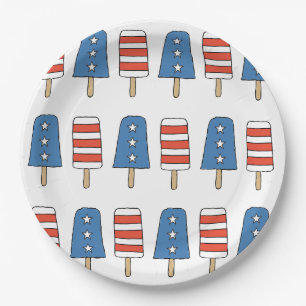 Popsicles 4. Juli Designs Pappteller