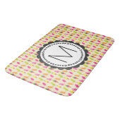 Popsicles and Ice cream cons Custom Monogram Badematte (Schrägansicht)