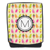 Popsicles and Ice cream cons Custom Monogram Rucksack (Vorderseite)