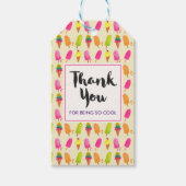 Popsicles and Ice Creme Danke, dass Sie so Coo sei Geschenkanhänger (Vorderseite)