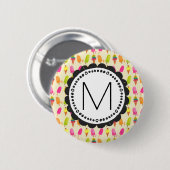 Popsicles and Ice Creme Personalisiert Monogram Button (Vorne & Hinten)