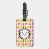 Popsicles and Ice Creme Personalisiert Monogram Gepäckanhänger (Vorderseite vertikal)