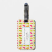 Popsicles and Ice Creme Personalisiert Monogram Gepäckanhänger (Rückseite vertikal)