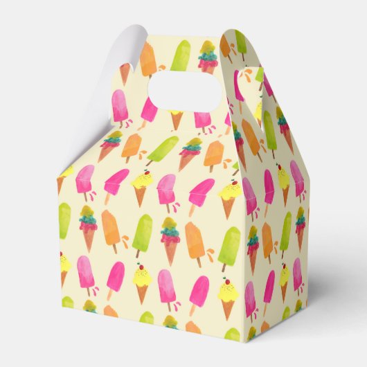 Popsicles and Ice Creme Personalisiert Monogram Geschenkschachtel (Rückseite)