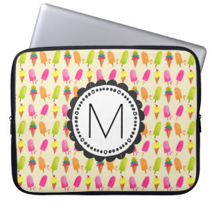 Popsicles and Ice Creme Personalisiert Monogram Laptopschutzhülle