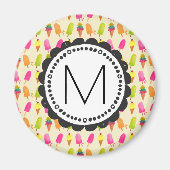 Popsicles and Ice Creme Personalisiert Monogram Magnet (Vorne)