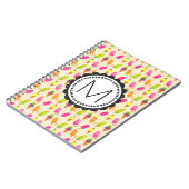 Popsicles and Ice Creme Personalisiert Monogram Notizblock (Linke Seite)