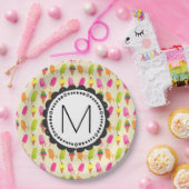 Popsicles and Ice Creme Personalisiert Monogram Pappteller (Party)
