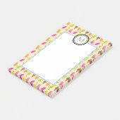 Popsicles and Ice Creme Personalisiert Monogram Post-it Klebezettel (angewinkelt)