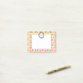 Popsicles and Ice Creme Personalisiert Monogram Post-it Klebezettel (Auf Schreibtisch)