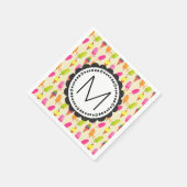 Popsicles and Ice Creme Personalisiert Monogram Serviette (Ecke)