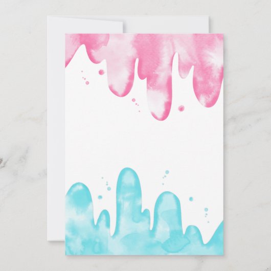 Popsicles Gender Reveal Party Einladung (Rückseite)