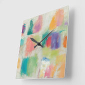 Popsicles Horizontal Stone Abstract Print Quadratische Wanduhr (Winkel)