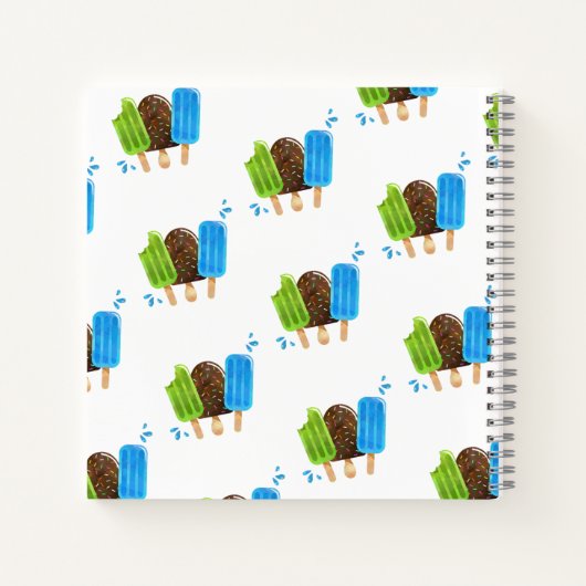 Popsicles Ice Cream Lolly Custom Sketchbook Notizblock (Rückseite)