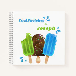 Popsicles Ice Cream Lolly Custom Sketchbook Notizblock