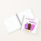 Popsicles Ice Cream Lolly Personalisiert Sketchboo Notizblock (Innenseite)