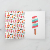 Popsicles & ice zum Geburtstag Gruß Karte (Innenseite)