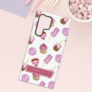 Popsicles und Cupcakes Pink  Samsung Galaxy Hülle