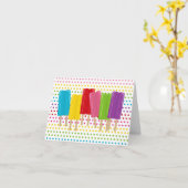 Popsicles und Tupfen Notecards Karte (Gelbe Blume)