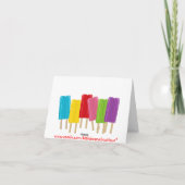 Popsicles und Tupfen Notecards Karte (Rückseite)