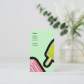 Popsicles-Visitenkarte-Schablone Visitenkarte (Stehend Vorderseite)
