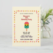 Popsiday Card über Gelb Einladung (Stehend Vorderseite)