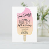 Popsiday Party Sommereinladung bearbeitbar Einladung (Stehend Vorderseite)