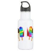 Popsiful Colorful Kids Personalisiert Edelstahlflasche (Rückseite)