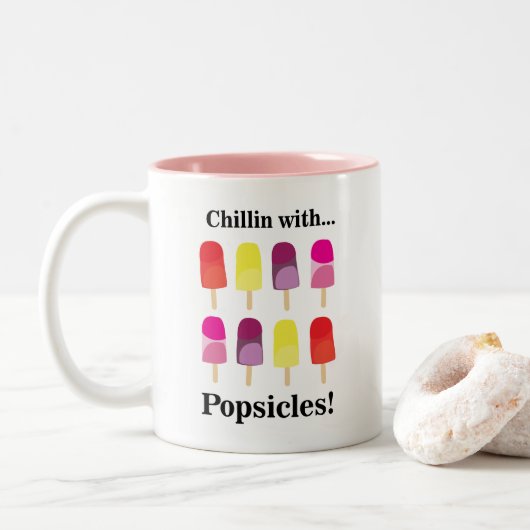Popsiful Summer Zweifarbige Tasse (Mit Donut)