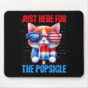 Popsikel 4. Juli Cat USA Flag Patriot Mousepad