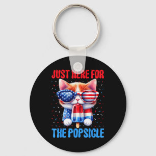 Popsikel 4. Juli Cat USA Flag Patriot Schlüsselanhänger