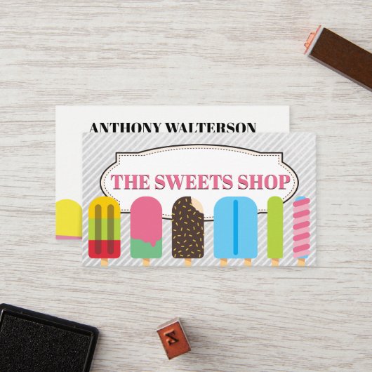 Popsikel und Eis Treuekarte (Vorderseite/Rückseite Beispiel)