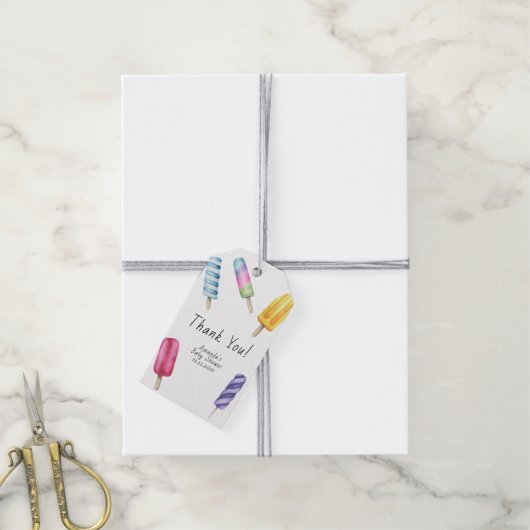 Popsim Baby Dusche Danke Geschenkanhänger (Mit Garn)