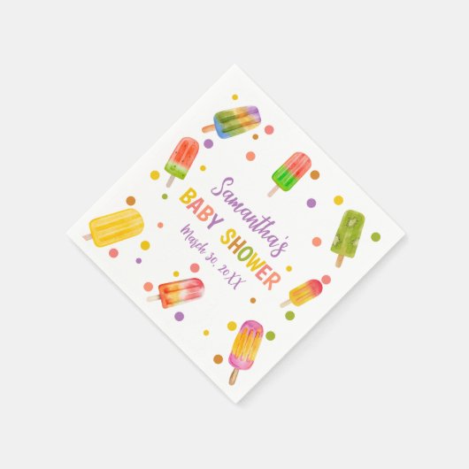 Popsim Baby Dusche Ice Creme Sommer Party Serviette (Ecke)