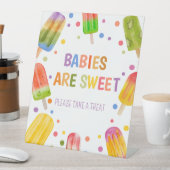 Popsim Baby Dusche Ice Creme Sommer Party Sockelschild (In Situ)