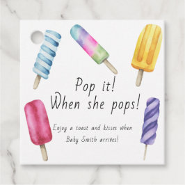 Popsim Baby Dusche Pop wenn sie Pop Geschenkanhänger