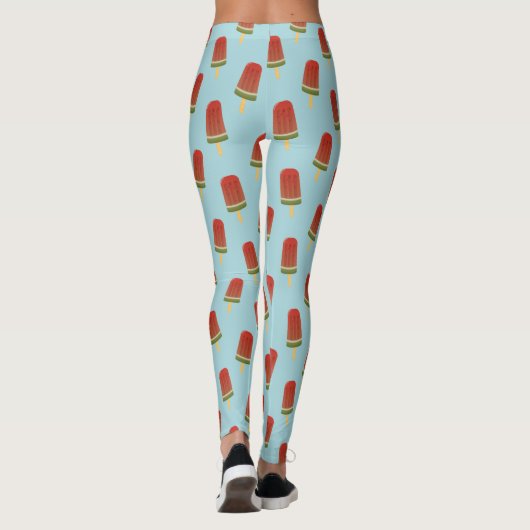 Popsim Muster Blue Summer Ice Creme Leggings (Rückseite)