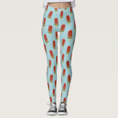 Popsim Muster Blue Summer Ice Creme Leggings (Vorderseite)
