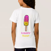 Popsim Summer Fun Pink Yellow Girl T-Shirt (Rückseite)