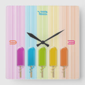 Popsis Quadratische Wanduhr (Vorderseite)